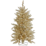Vickerman 2' Champagne Artificial Christmas Tree - 35 LED Warm White Light