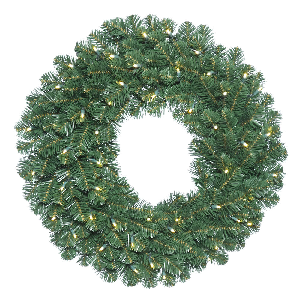 30" Oregon Fir Wreath - 70 Warm White LED Lights