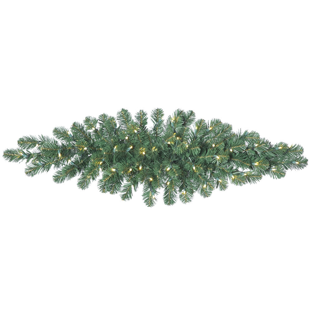 48" Oregon Fir 50 LED Warm White lights Christmas Swag - 75 PVC Tips