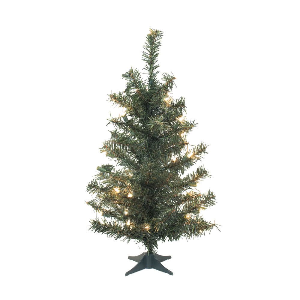 Vickerman 24" Canadian Pine Artificial Christmas Tree 35 LED Lights Multi-color