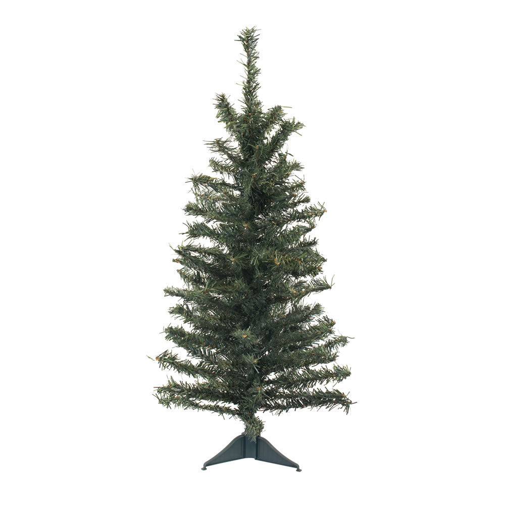 Vickerman 30" Unlit Canadian Pine Artificial Christmas Tree - Plastic stand