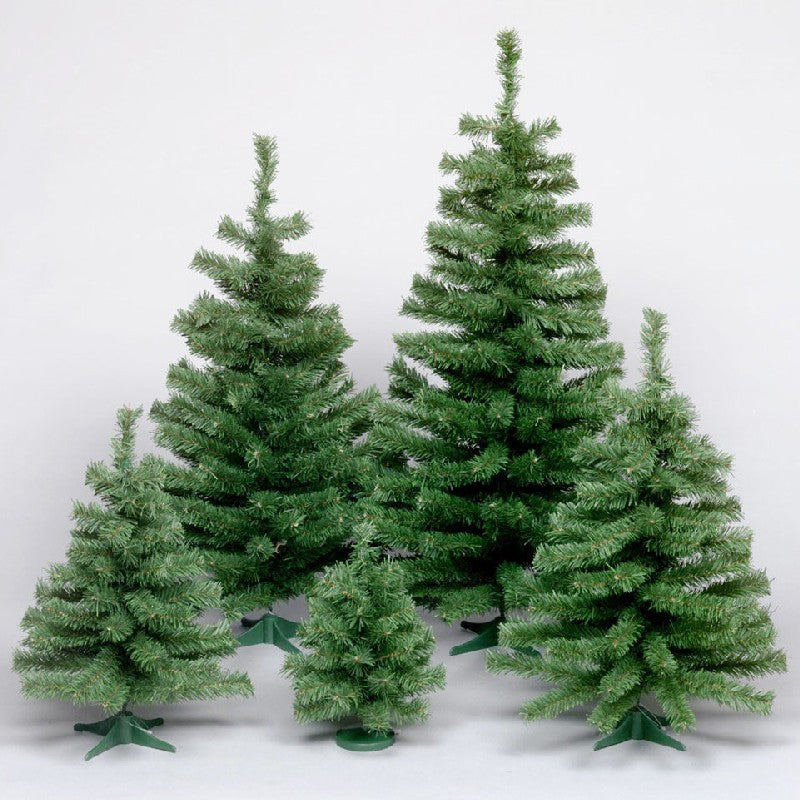 3PK - 1 Tree  - Vickerman 18" Unlit Canadian Pine Artificial Christmas Tree - Plastic stand