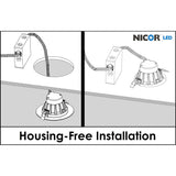 NICOR 6 inch Recessed Commercial LED Downlight, Black, 2700K_6
