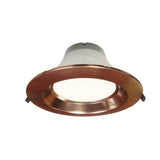 NICOR 8 inch Recessed Commercial LED Downlight, Aged Copper, 2700K - BulbAmerica