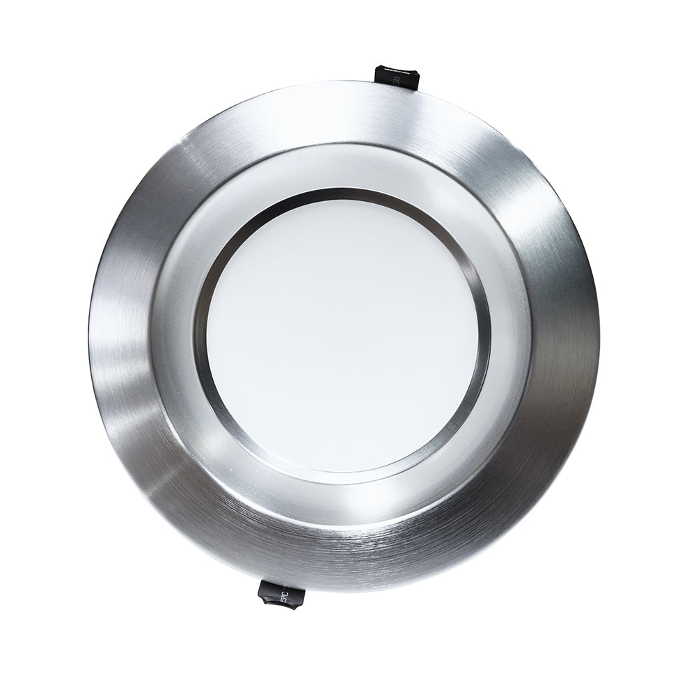 NICOR 8 in. Nickel Commercial LED Recessed Downlight in 3500K