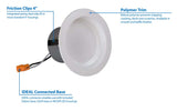 NICOR 4in. LED Downlight 644Lm 2700K in Aged Copper Round Recessed Light_3