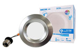 NICOR 4in. LED Downlight 644Lm 2700K in Nickel Round Recessed Light