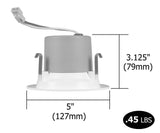 NICOR 4in. LED Downlight 644Lm 2700K in Nickel Round Recessed Light_5