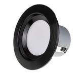 NICOR 4in. LED Downlight 663Lm 3000K in Black Round Recessed Light - BulbAmerica