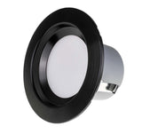 NICOR 4in. LED Downlight 694Lm 5000K in Black Round Recessed Light - BulbAmerica