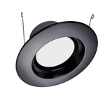 NICOR 5/6in. 853Lm LED Downlight in Black, 2700K Round Recessed Light_3