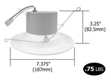 NICOR 5/6in. 878Lm LED Downlight in Nickel, 3000K Round Recessed Light_4