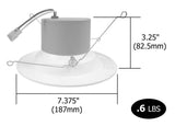 NICOR 5/6in. 878Lm LED Downlight in White, 3000K Round Recessed Light_3