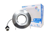 NICOR 5/6in. 901Lm LED Downlight in Nickel, 4000K Round Recessed Light