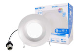 NICOR 5/6in. 901Lm LED Downlight in White, 4000K Round Recessed Light