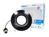 NICOR 5/6in. 1233Lm LED Downlight in Black, 3000K  Round Recessed Light