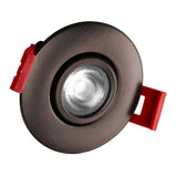 NICOR 2-inch LED Gimbal Recessed Downlight in Oil-Rubbed Bronze, 2700K
