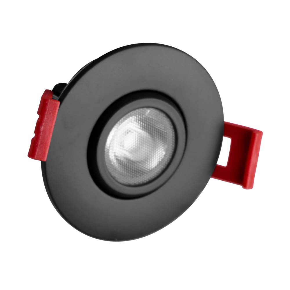 NICOR 2-inch LED Gimbal Recessed Downlight in Black, 3000K