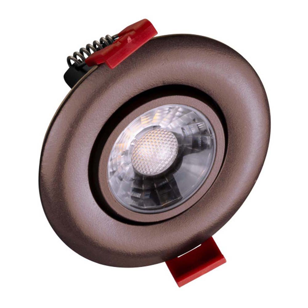 NICOR 3-inch LED Gimbal Recessed Downlight in Oil-Rubbed Bronze, 2700K