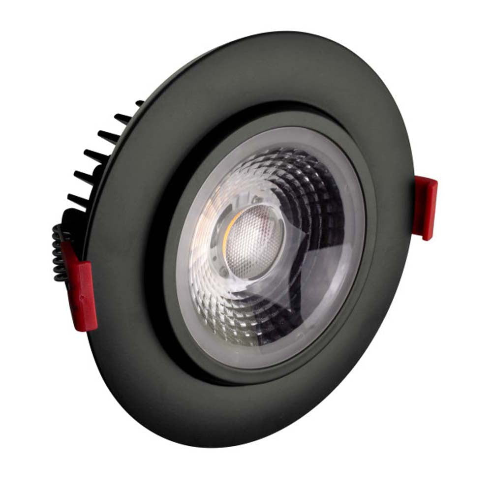 NICOR 4-inch LED Gimbal Recessed Downlight in Black, 2700K