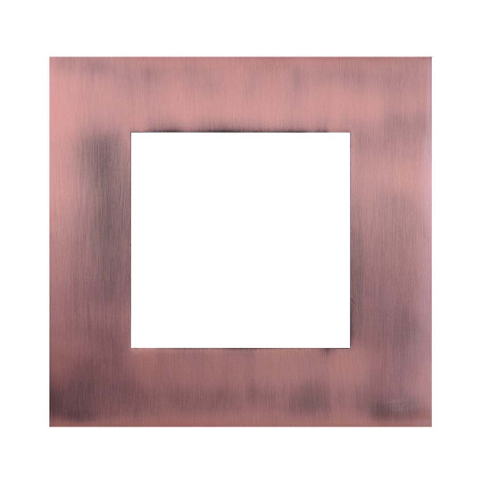 Square Aged Copper Faceplate for NICOR DLE4 Series Downlights