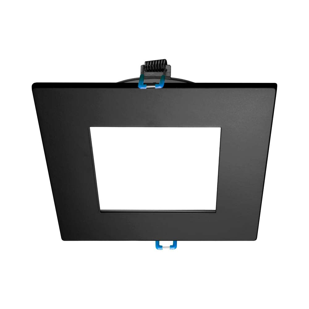 DLE4 Series 4 in. Square Black Flat Panel LED Downlight in 3000K