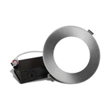 Nicor 4 in. Selectable CCT Flat Panel Dimmable LED Downlight in Nickel Finish