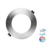 Nicor 4 in. Selectable CCT Flat Panel Dimmable LED Downlight in Nickel Finish - BulbAmerica