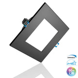 DLE6 Series 6 in. Square Black Flat Panel LED Downlight in 2700K