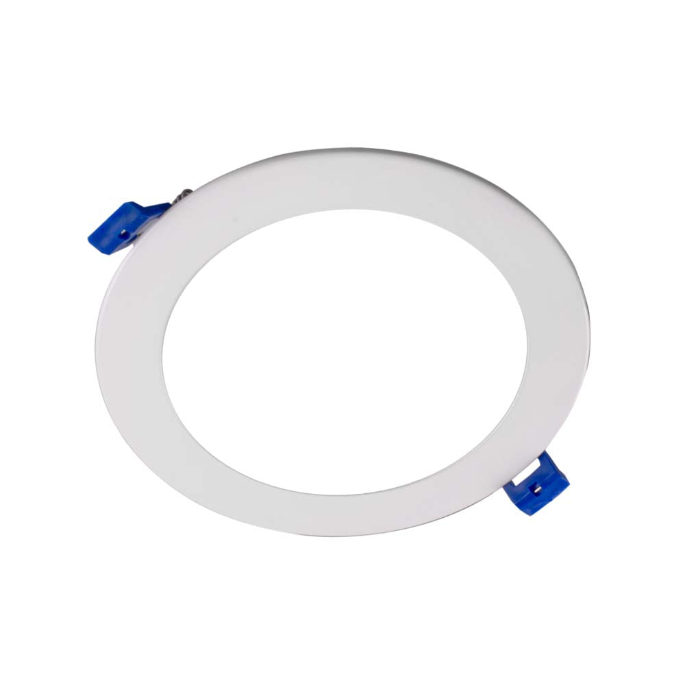 DLE6 Series 6 in. Round White Flat Panel LED Downlight in 3000K