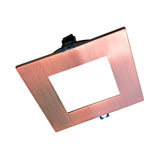 DLE6 Series 6 in. Square Aged Copper Flat Panel LED Downlight in 3000K
