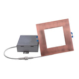 DLE6 Series 6 in. Square Aged Copper Flat Panel LED Downlight in 3000K - BulbAmerica