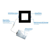 DLE6 Series 6 in. Square Black Flat Panel LED Downlight in 3000K_2