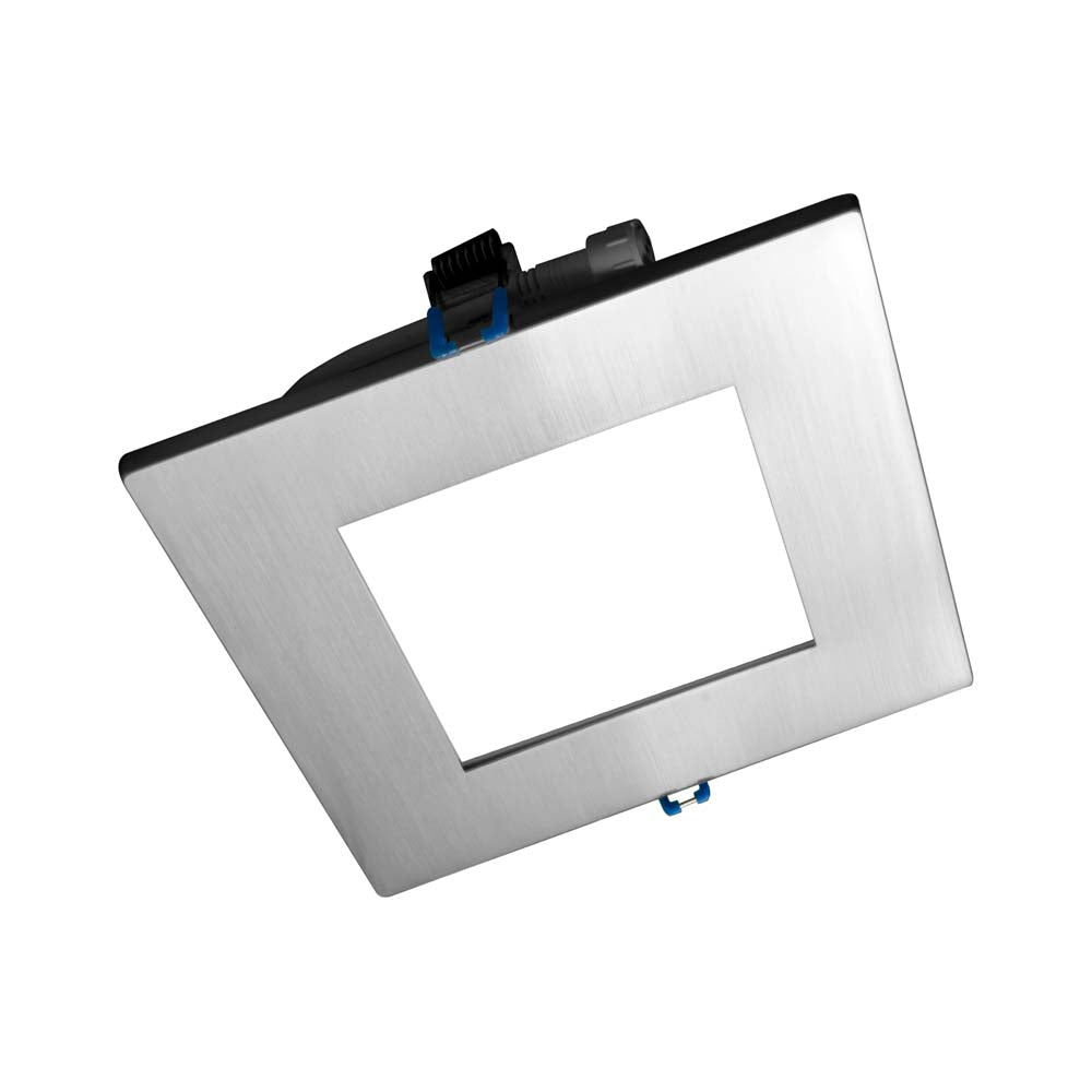 DLE6 Series 6 in. Square Nickel Flat Panel LED Downlight in 3000K