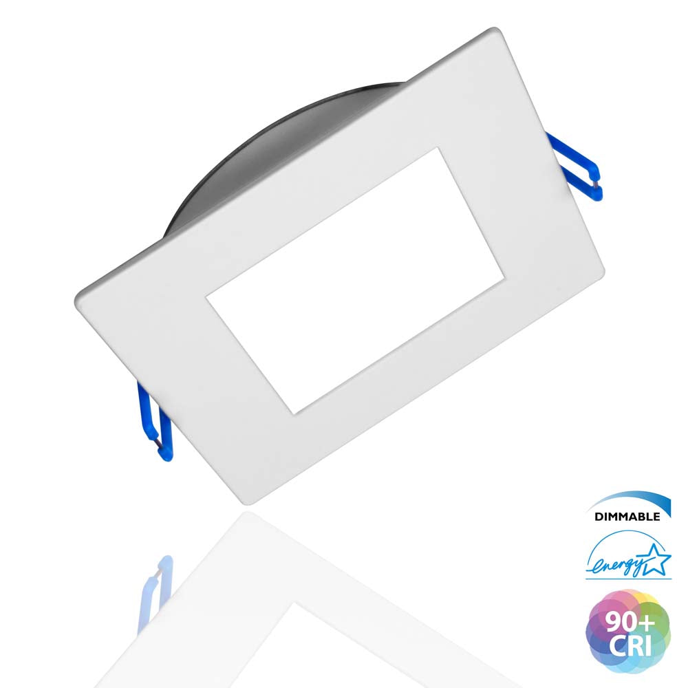 DLE6 Series 6 in. Square White Flat Panel LED Downlight in 4000K ...