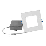 DLE6 Series 6 in. Square White Flat Panel LED Downlight in 5000K - BulbAmerica