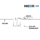 Nicor DLE6 Selectable 6 in. Black Remodel LED Downlight Kit - 75w-equiv_6
