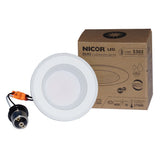 NICOR D-Series 3 in. White Dimmable LED Recessed Downlight 2700K