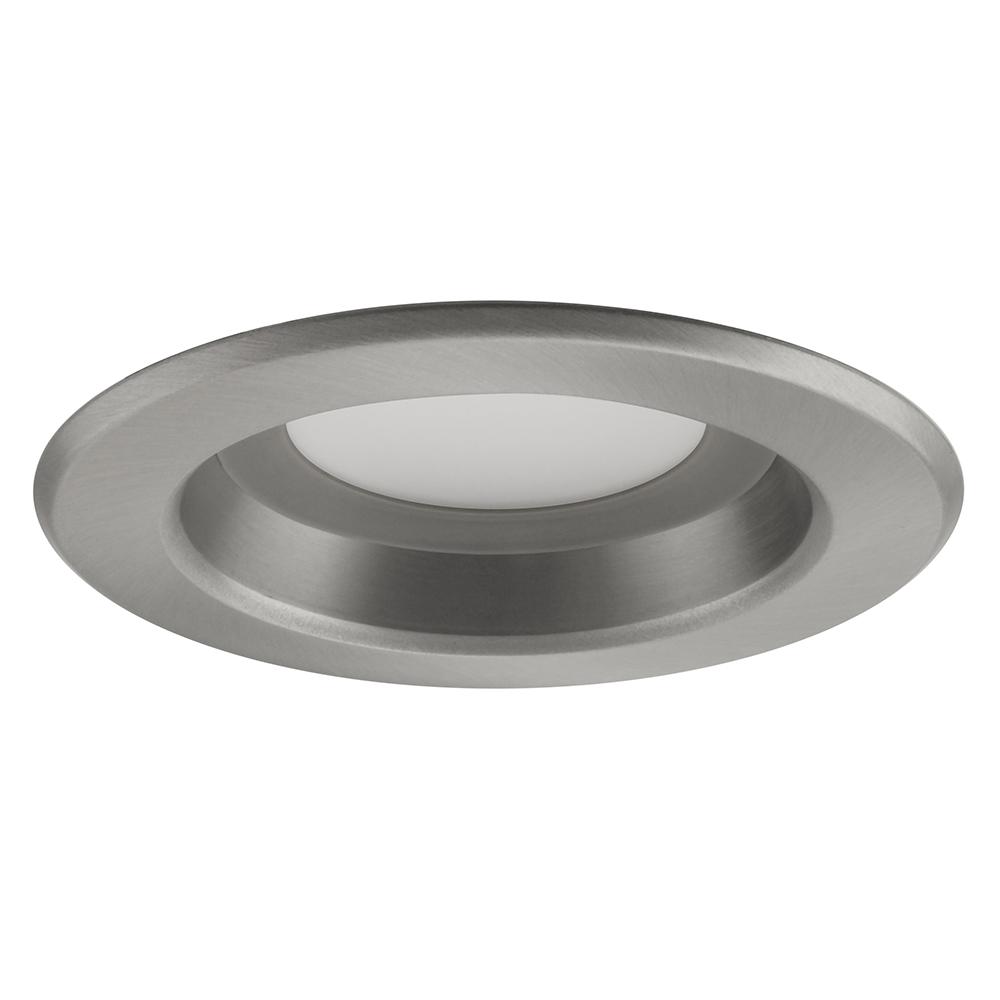 NICOR 4 inch Surface Mount LED Downlight 5000K Dimmable White Nickel Trim.