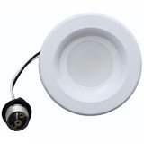 NICOR 4 in. White LED Recessed Downlight in 3000K with Baffle Trim - BulbAmerica