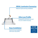 DLR4 (v5) 4-inch White Recessed LED Downlight System, 5000K_1