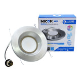 NICOR 6 in. Nickel 1200 Lumen LED Recessed Downlight in 4000K