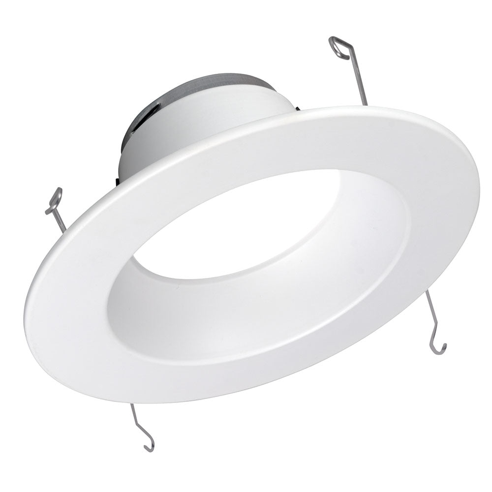 DLR56 (v5) 5in/6in 800LM Recessed LED Downlight, 2700K, White Faceplate