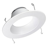 DLR56 (v5) 5in/6in 800Lm Recessed LED Downlight, 5000K, White Faceplate