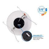 Nicor 5-6 in. Selectable CCT in White LED Recessed Downlight, Dimmable_2