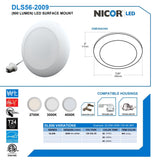 NICOR 5-6 in. inch Surface Mount LED Downlight 3000K Dimmable White Finish_2