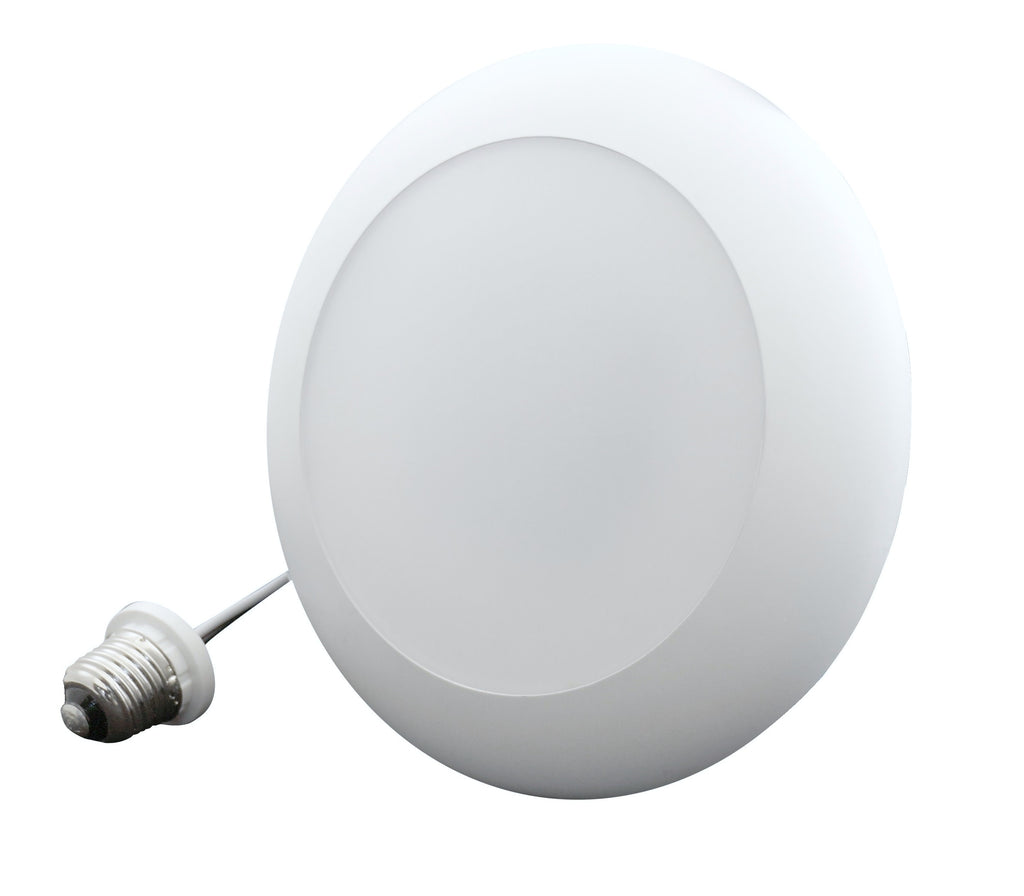 NICOR 5-6 in. inch Surface Mount LED Downlight 3000K Dimmable White Finish