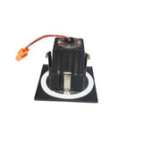 NICOR 2 in. Square LED Downlight with Baffle Trim in Black, 3000K - BulbAmerica