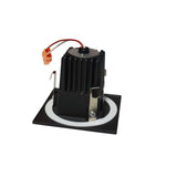 NICOR 2 in. Square LED Downlight in Black, 3000K - BulbAmerica