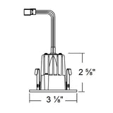 NICOR 2 in. Square LED Downlight in Oil-Rubbed Bronze, 3000K_3